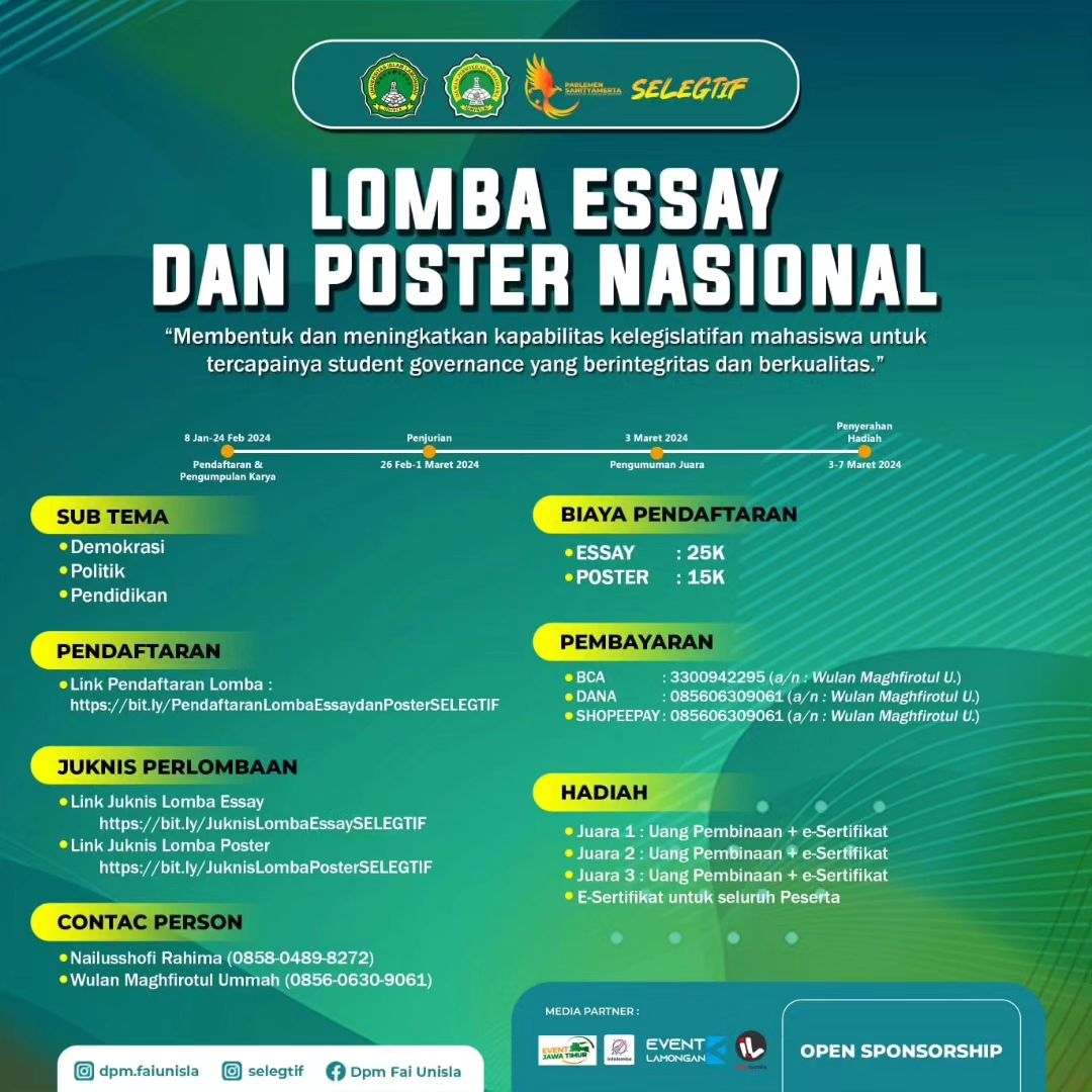 gambar poster lomba yang sudah tidak menerima pendaftaran akan dihapus