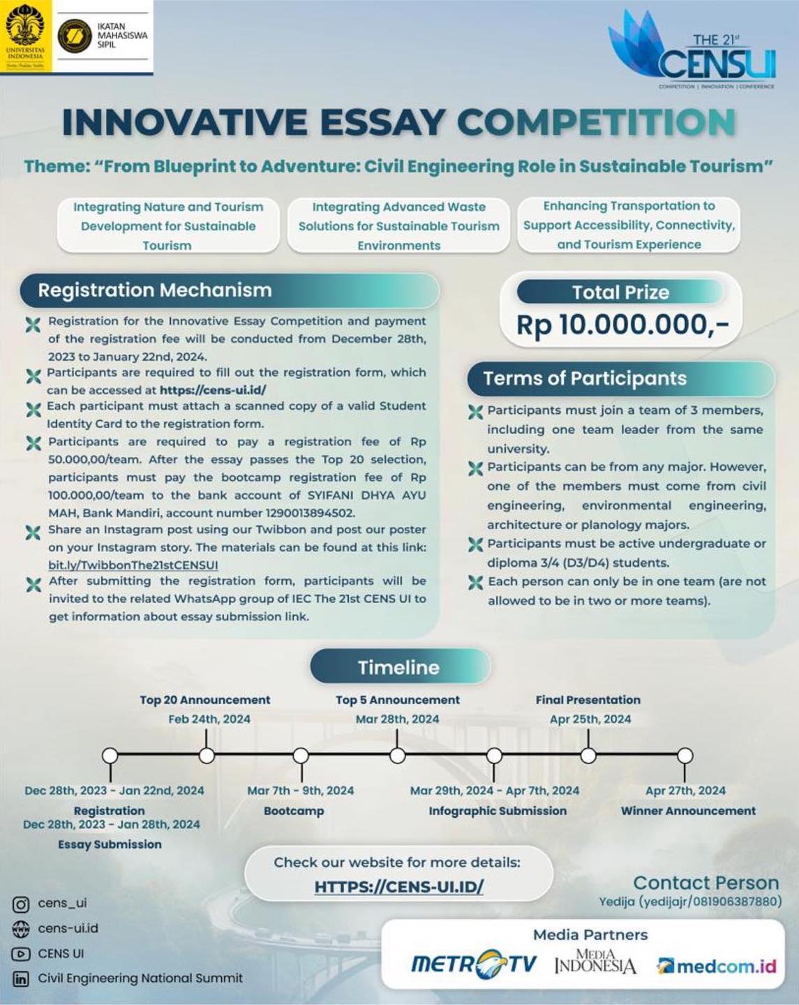 gambar poster lomba yang sudah tidak menerima pendaftaran akan dihapus