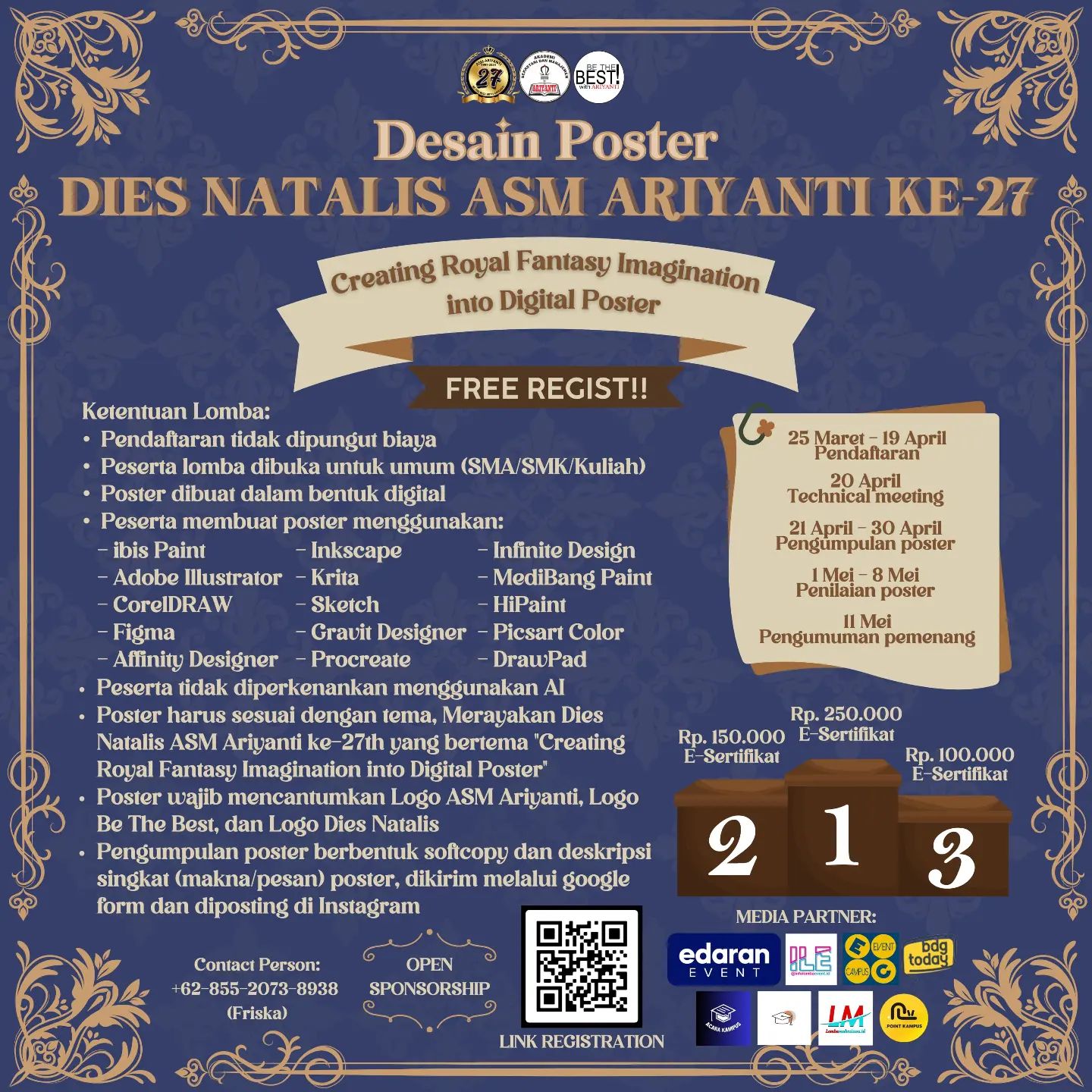 Lomba Desain Poster - Dies Natalis ASM Ariyanti ke-27 - LombaHub.com