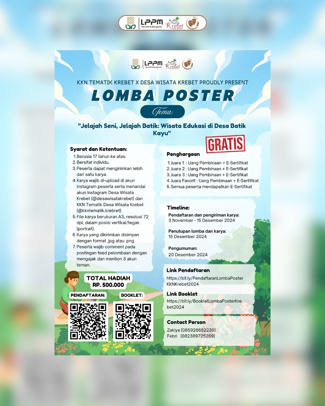 gambar poster lomba yang sudah tidak menerima pendaftaran akan dihapus